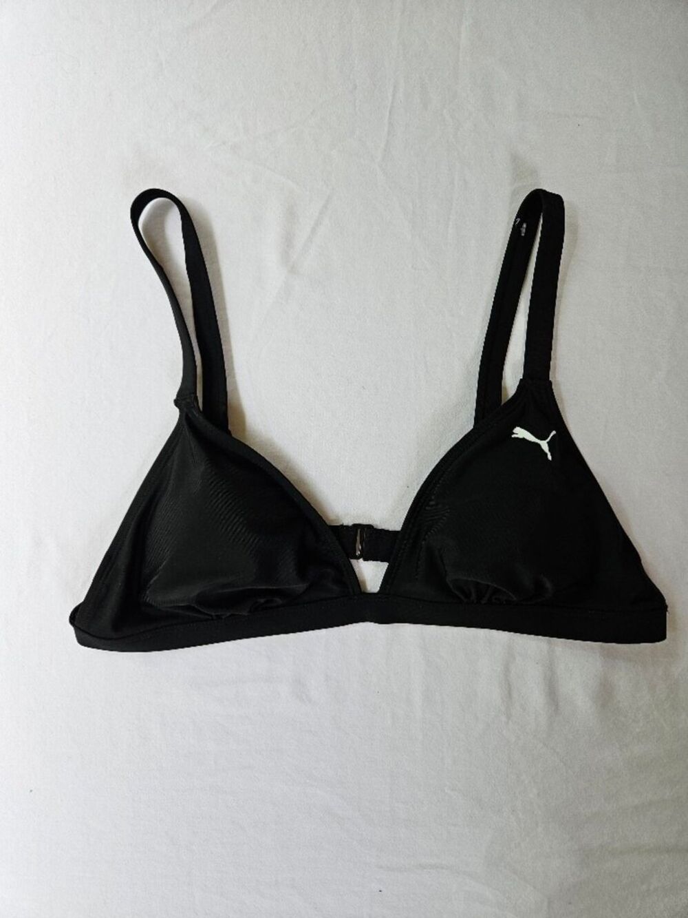 Puma Black Triangle Bikini Top Adjustable Straps Brand New Large, Removable Cups
